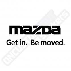 MAZDA GET IN. BE MOVED. AUFKLEBER