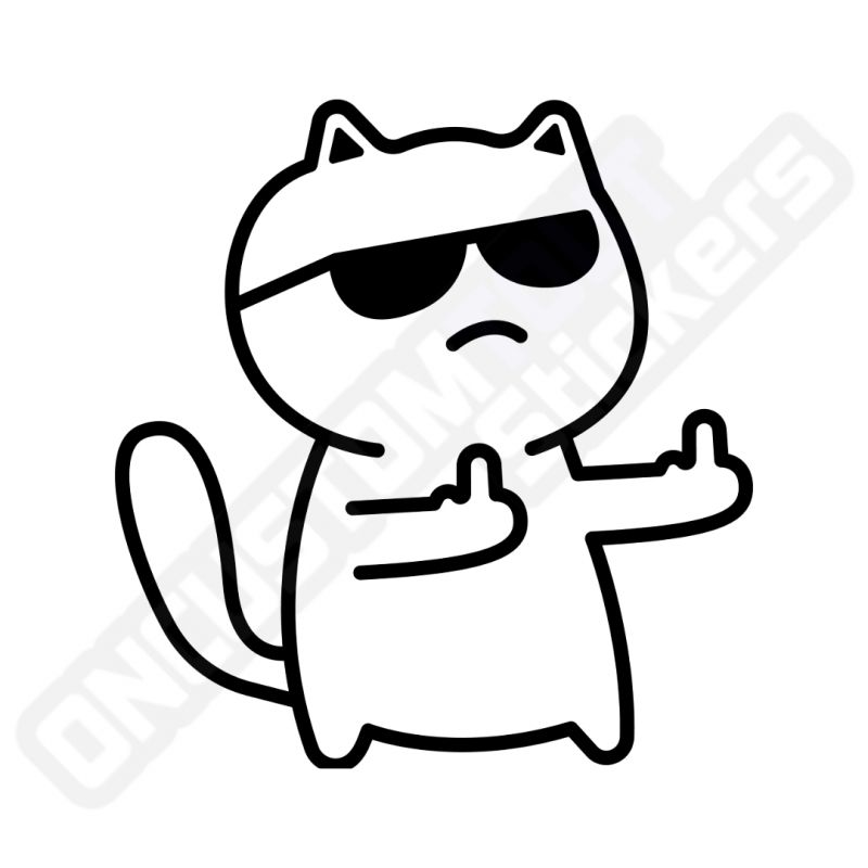PEGATINAS DE GATO ENOJADO