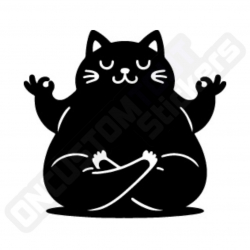 ADESIVI DI GATTO CHE FA YOGA