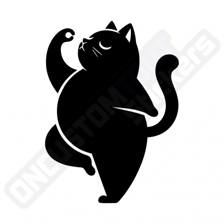 PEGATINAS DE GATO HACIENDO YOGA