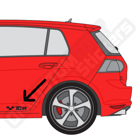 KIT DE STICKERS VOLKSWAGEN TCR POUR BAS DE CAISSE