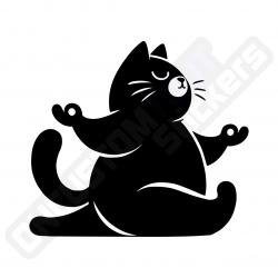 ADESIVI DI GATTO CHE FA YOGA