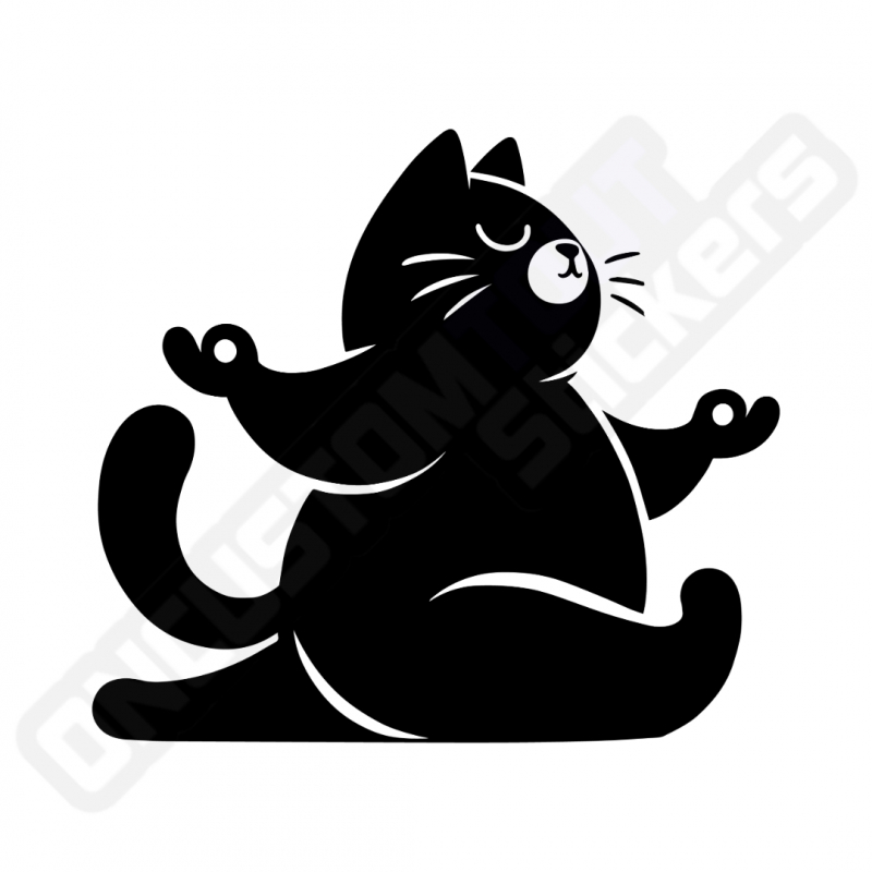 ADESIVI DI GATTO CHE FA YOGA