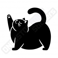ADESIVI DI GATTO CHE FA YOGA