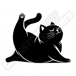 ADESIVI DI GATTO CHE FA YOGA