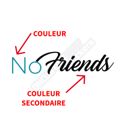NO FRIENDS AUFKLEBER