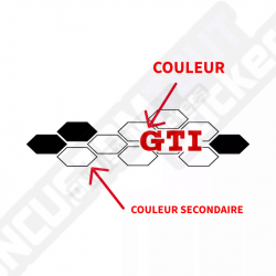 GTI-WABENAUFKLEBER FÜR ARMATURENBRETT