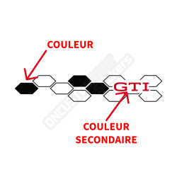 GTI-WABENAUFKLEBER FÜR ARMATURENBRETT