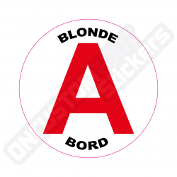 ADESIVI DISCO "BLONDE A BORD" PER NEOPATENTATI