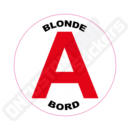 ADESIVI DISCO "BLONDE A BORD" PER NEOPATENTATI