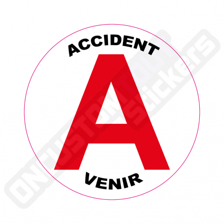 YOUNG DRIVER "ACCIDENT A VENIR" DISC STICKERS