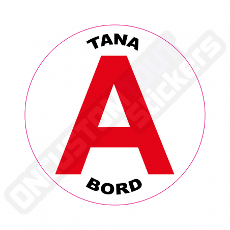 PEGATINAS DISCO "TANA A BORD" CONDUCTOR NOVEL