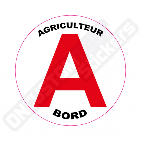 ADESIVI DISCO "AGRICULTEUR A BORD" PER NEOPATENTATI