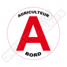 PEGATINAS DISCO "AGRICULTEUR A BORD" CONDUCTOR NOVEL