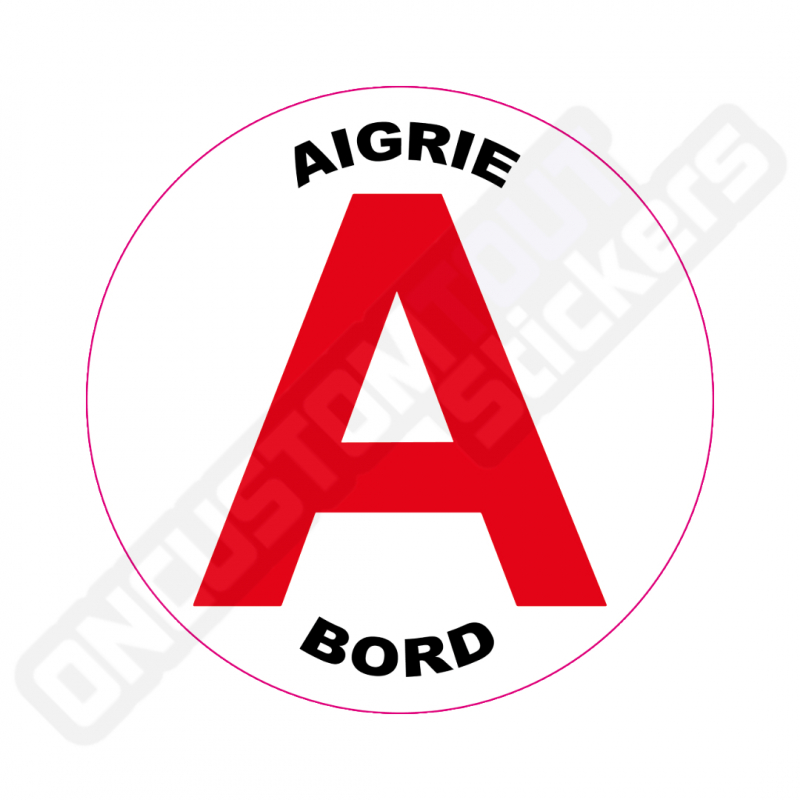 ADESIVI DISCO "AIGRIE A BORD" PER NEOPATENTATI ADESIVI DISCO "AIGRIE A BORD" PER NEOPATENTATI