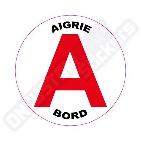 PEGATINAS DISCO "AIGRIE A BORD" CONDUCTOR NOVEL
