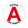 PEGATINAS DISCO "PILOTE A MI-TEMPS" CONDUCTOR NOVEL