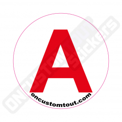 ADESIVI DISCO "oncustomtout.com" PER NEOPATENTATI