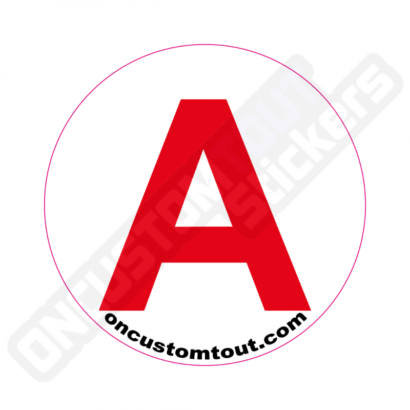ADESIVI DISCO "oncustomtout.com" PER NEOPATENTATI