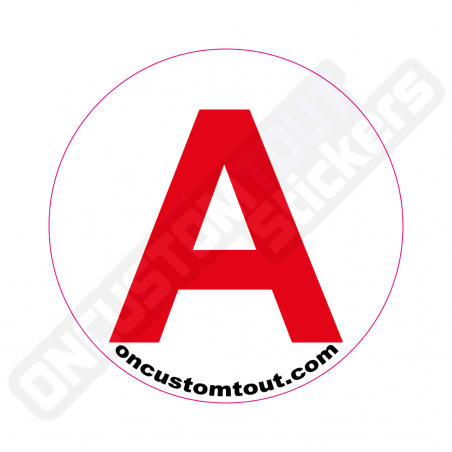 ADESIVI DISCO "oncustomtout.com" PER NEOPATENTATI