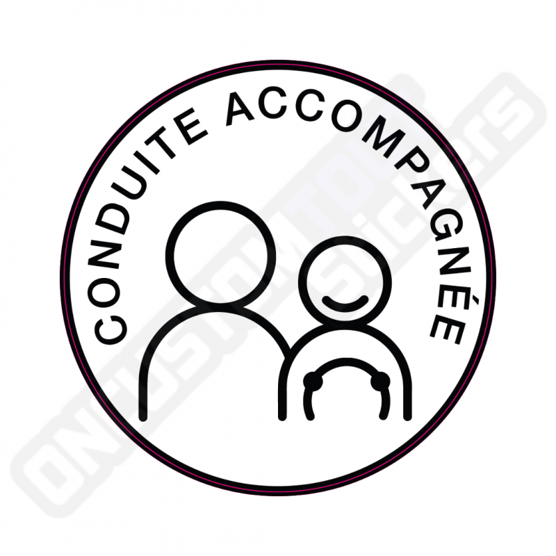 STICKERS DISQUE CONDUITE ACCOMPAGNÉE