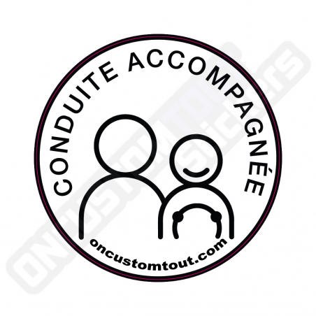 STICKERS DISQUE CONDUITE ACCOMPAGNÉE