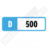 FORZA MOTORSPORT LEISTUNGSINDEX-AUFKLEBER "D 500"