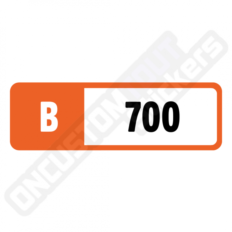 FORZA MOTORSPORT PERFORMANCE INDEX STICKERS "B 700"