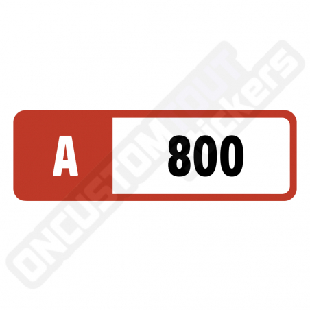 STICKERS INDICE DE PERFORMANCE FORZA MOTORSPORT "A 800"