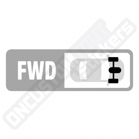 FORZA MOTORSPORT "FWD" ENGINE TYPE STICKER