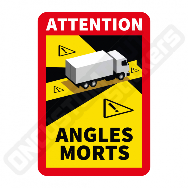 BLIND SPOT WARNING STICKERS FOR HEAVY VEHICLES
