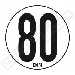 DISCO DE LÍMITE DE VELOCIDAD 80 KM/H PARA CAMIONES Y VEHÍCULOS PESADOS