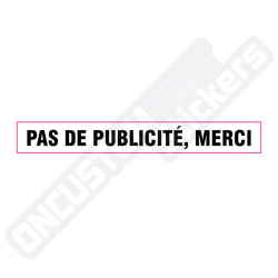 STICKERS "NO PUBBLICITÀ, GRAZIE"