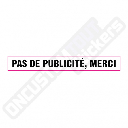 STICKERS "NO PUBBLICITÀ, GRAZIE"