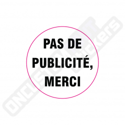STICKERS "NO PUBBLICITÀ, GRAZIE"