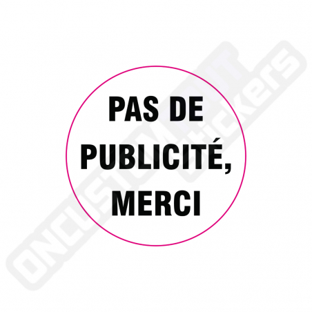 STICKERS "NO PUBBLICITÀ, GRAZIE"