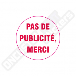 STICKERS "NO PUBBLICITÀ, GRAZIE"