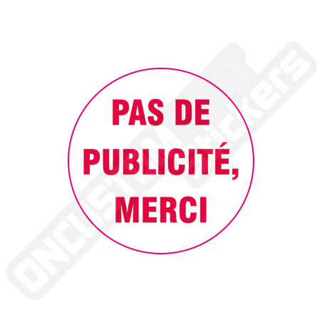 STICKERS "NO PUBBLICITÀ, GRAZIE"