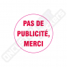 STICKERS "PAS DE PUBLICITÉ, MERCI"