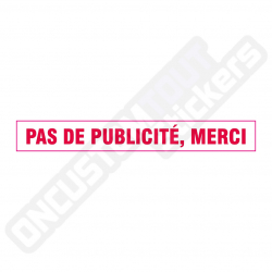 STICKERS "NO PUBBLICITÀ, GRAZIE"