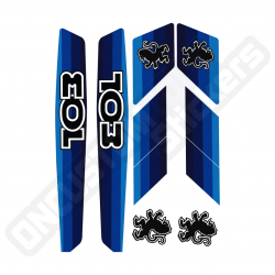 BLAUE PEUGEOT 103 STICKERS