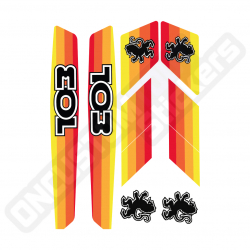 ORANGE PEUGEOT 103 STICKERS