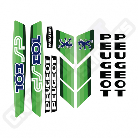 KIT ADESIVI VERDI PEUGEOT 103 SP