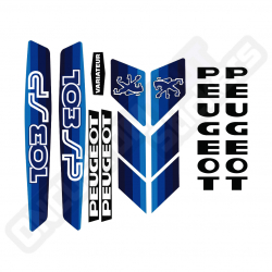 PEUGEOT 103 SP BLAUES AUFKLEBER-SET