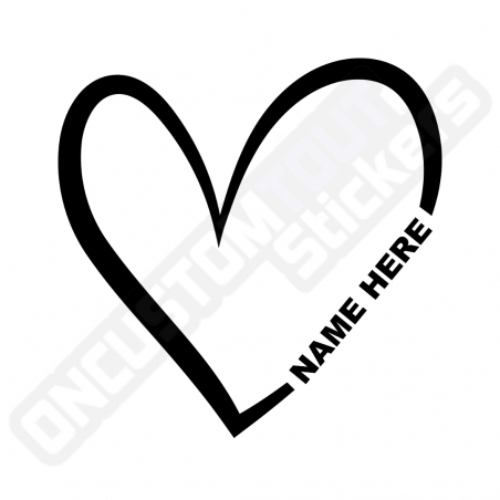 PERSONALISIERBARE HERZ-STICKER + NAME