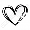 ADESIVI CUORE PERSONALIZZABILI + NOME