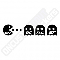 STICKERS PAC MAN POUR PEUGEOT GTI