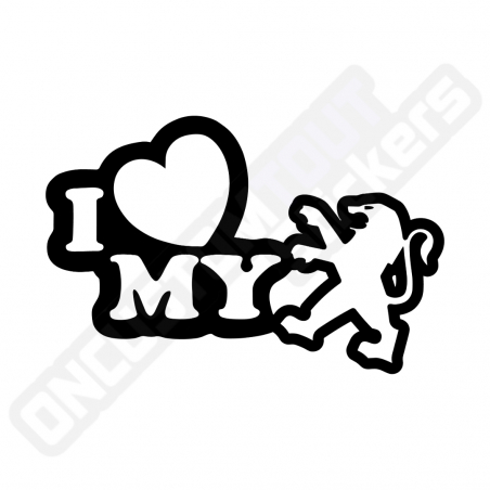 STICKER I LOVE MY PEUGEOT