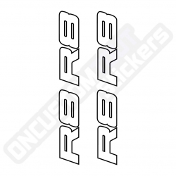 SET MIT 4 AUDI R8 STICKERN FÜR BREMSSÄTTEL