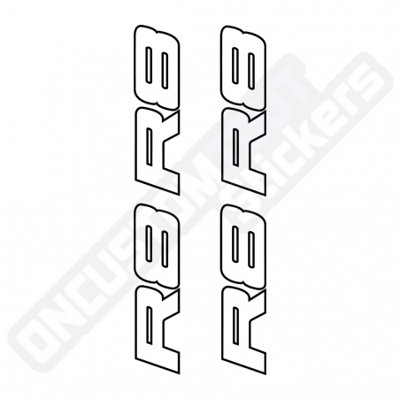 KIT DI 4 ADESIVI AUDI R8 PER PINZE FRENO